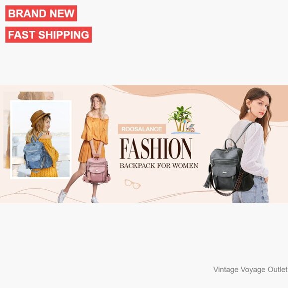 PU Leather Convertible Backpack Purse with 10 Pockets for Travel & Daily Use main image 7